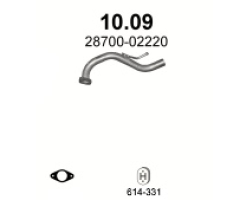 Труба выхлопная Hyundai Atos