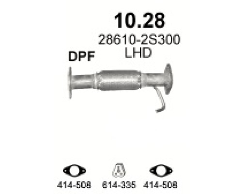 Труба выхлопная Hyundai IX35