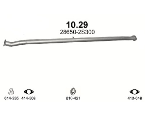 Труба выхлопная Hyundai IX35