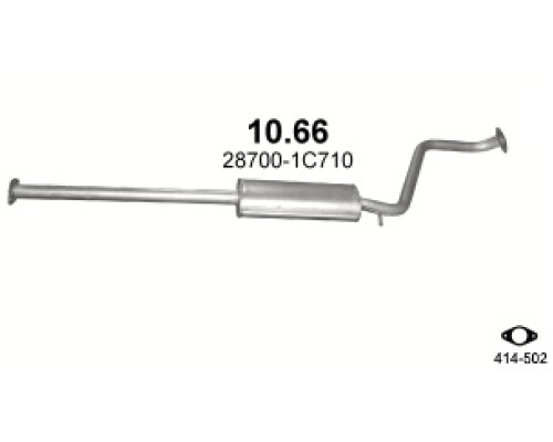 Глушитель средняя часть Hyundai Getz