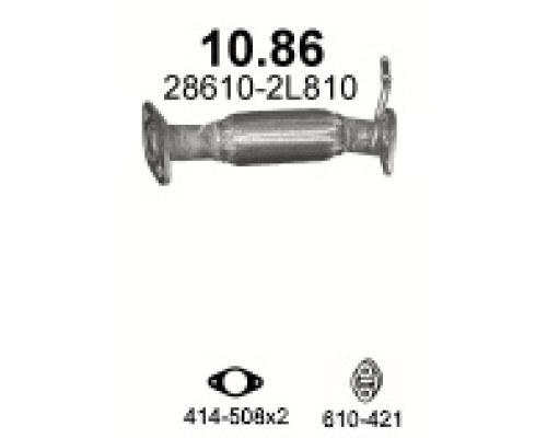 Труба выхлопная Hyundai I30