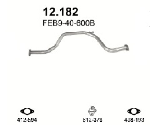 Труба выхлопная Mazda 626