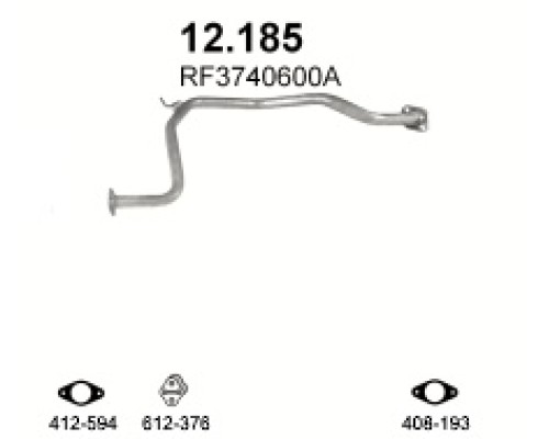 Труба выхлопная Mazda 626