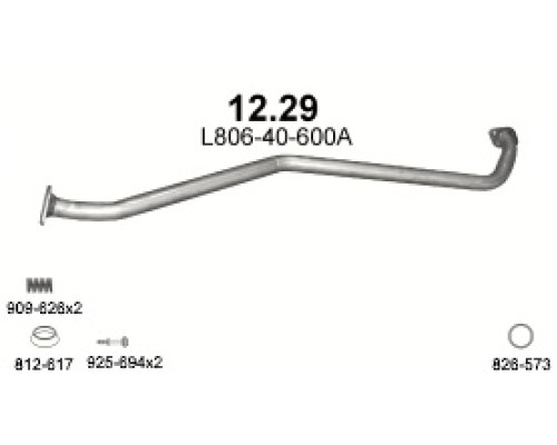 Труба выхлопная Mazda 6