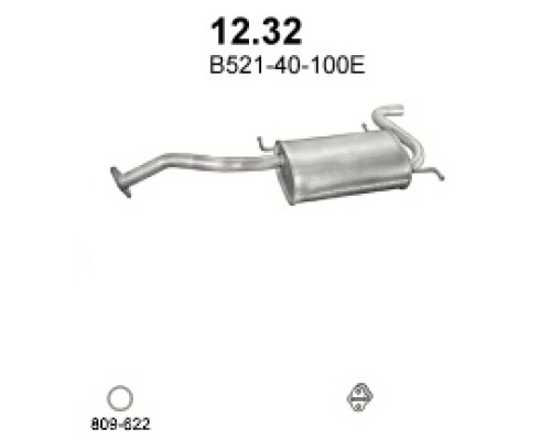 Глушитель задняя часть Mazda 121