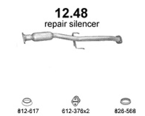 Глушитель средняя часть Mazda 323