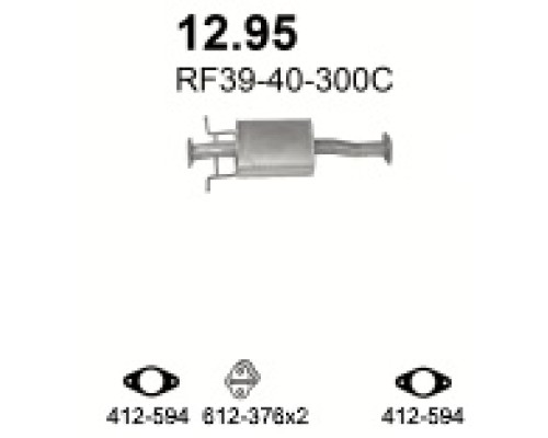 Глушитель средняя часть Mazda 626