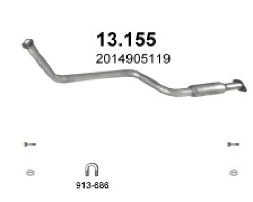 Труба выхлопная Mercedes 190 W201