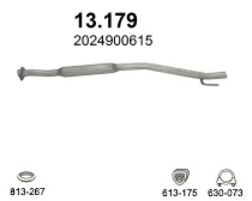 Глушитель средняя часть Mercedes