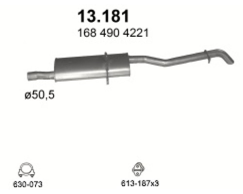 Глушитель задняя часть Mercedes A160 W168