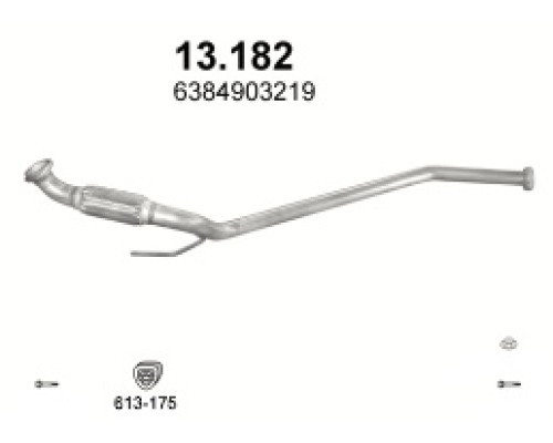 Глушитель задняя часть Mercedes A160 W168