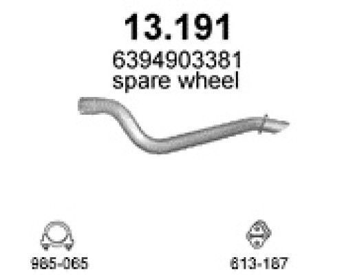 Труба выхлопная Mercedes VITO W639