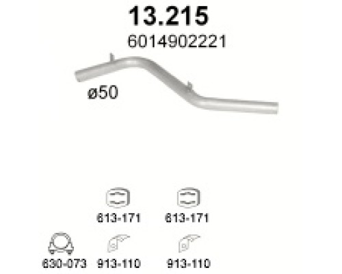 Труба выхлопная Mercedes 207D