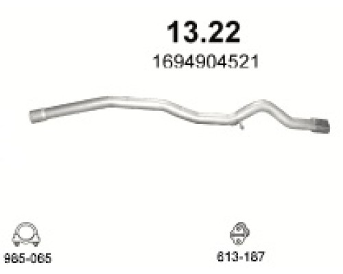 Труба выхлопная  Mercedes B200 W245
