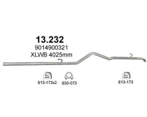 Труба выхлопная Mercedes Sprinter  308D