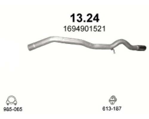Труба выхлопная  Mercedes A160 W169