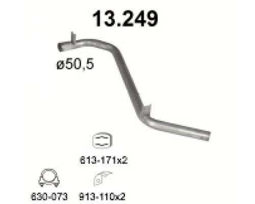 Труба выхлопная Mercedes MB100