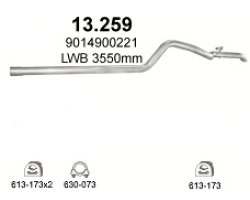 Труба выхлопная Mercedes Sprinter