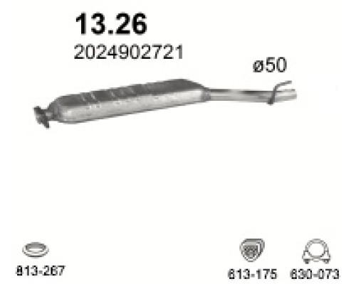 Глушитель средняя часть Mercedes C200 T202