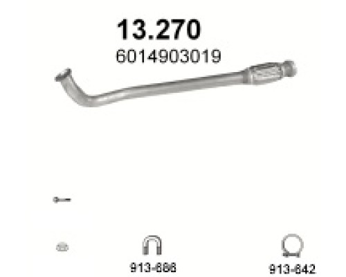 Труба выхлопная Mercedes 207D