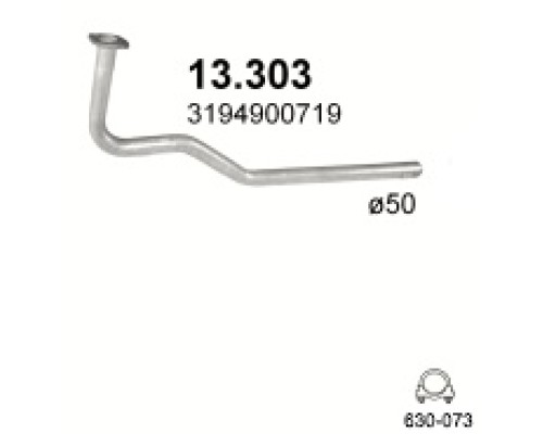 Труба выхлопная Mercedes 608D