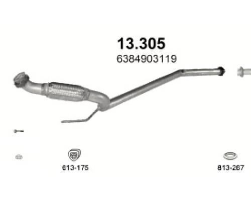 Труба выхлопная Mercedes VITO W638