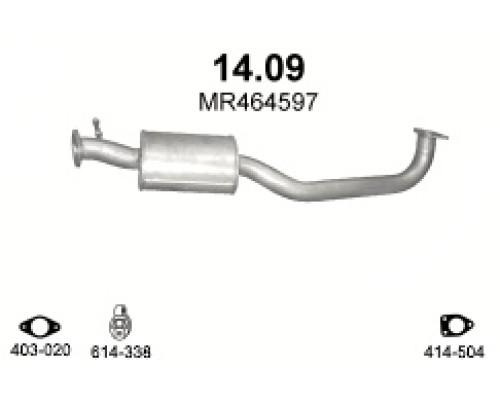 Глушитель средняя часть Mitsubishi Pajero