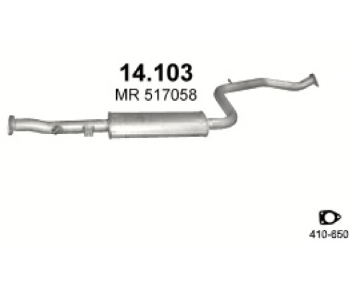 Глушитель средняя часть Mitsubishi Space Star