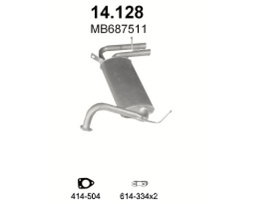 Глушитель задняя часть Mitsubishi Colt