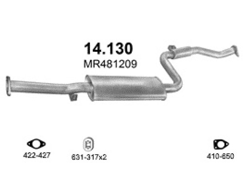 Глушитель средняя часть Mitsubishi Carisma