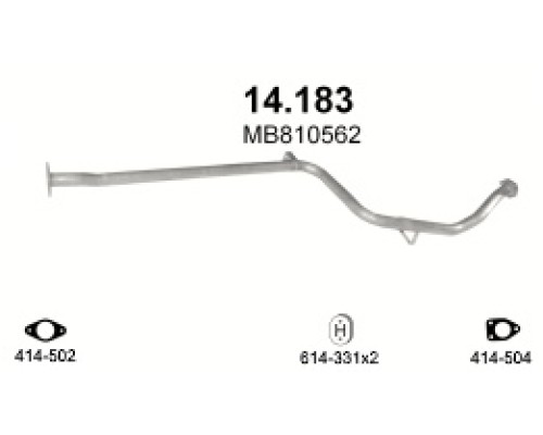 Труба выхлопная Mitsubishi Colt