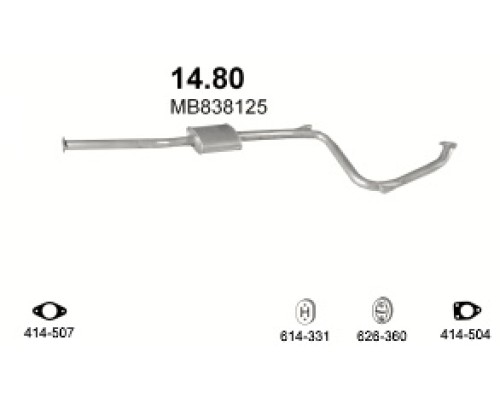 Глушитель средняя часть Mitsubishi Lancer