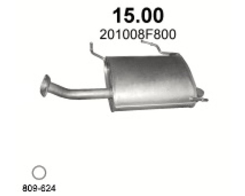 Глушитель задняя часть Nissan Primiera