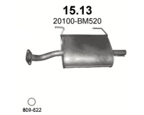 Глушитель задняя часть Nissan Almera