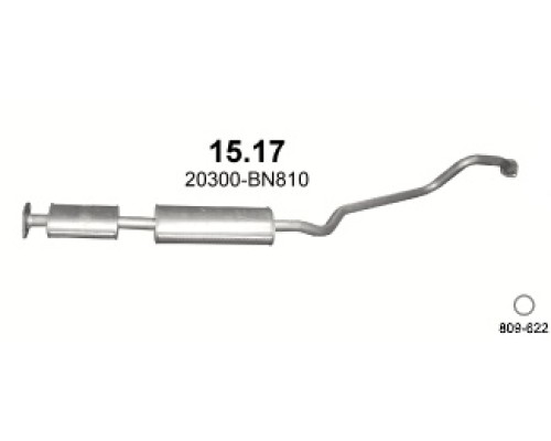 Глушитель средняя часть Nissan Almera