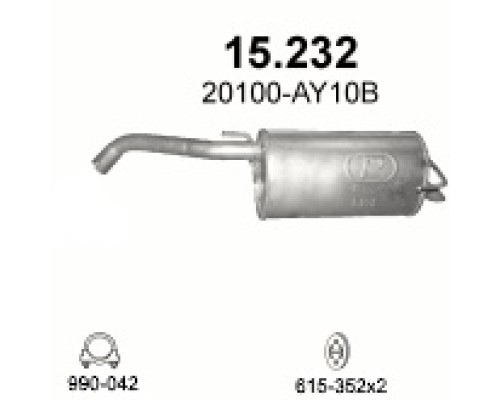 Глушитель задняя часть Nissan Micra