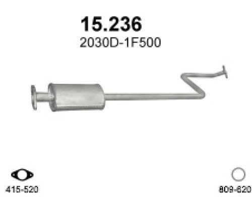 Глушитель средняя часть Nissan Micra