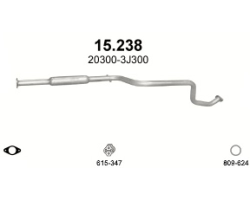 Глушитель средняя часть Nissan Primera