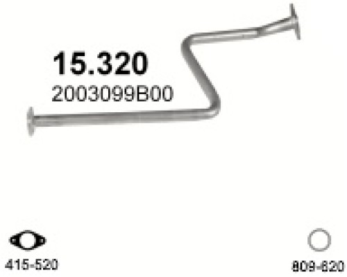 Труба выхлопная Nissan Micra