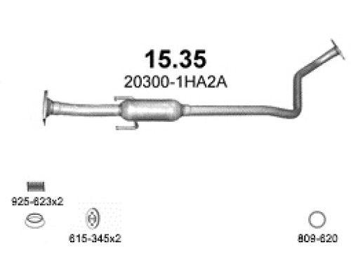 Глушитель средняя часть Nissan Micra