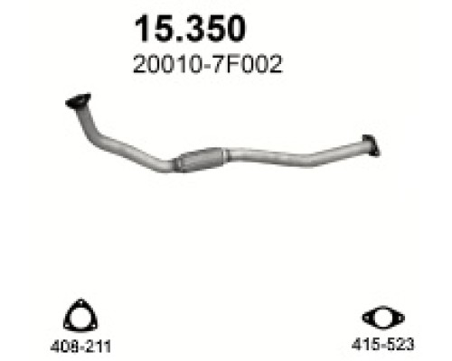 Труба выхлопная Nissan Terrano