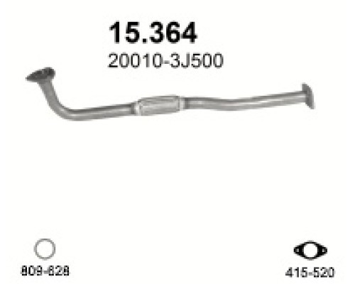 Труба выхлопная Nissan Primera