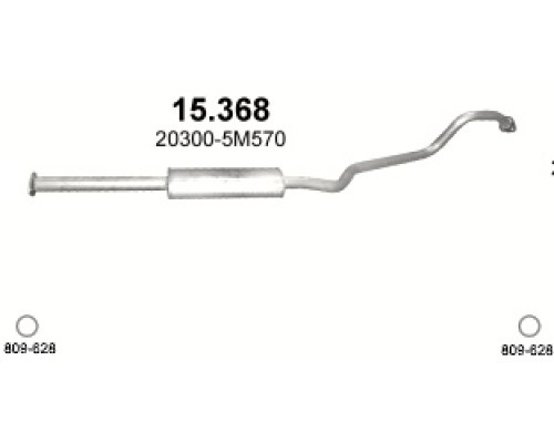 Глушитель средняя часть Nissan Almera