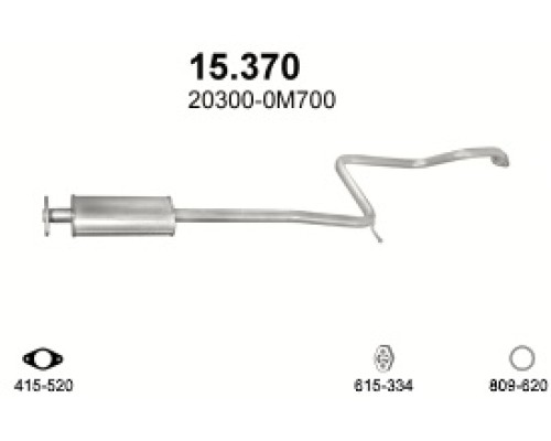 Глушитель средняя часть Nissan Almera