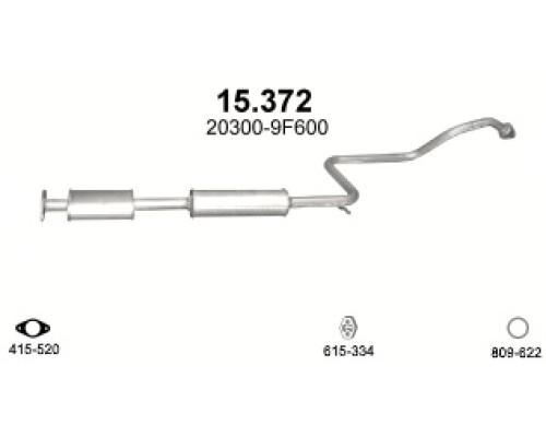 Глушитель средняя часть Nissan Primera