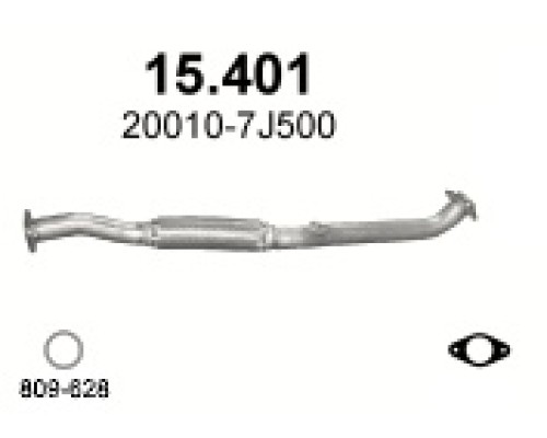 Труба выхлопная Nissan Primera