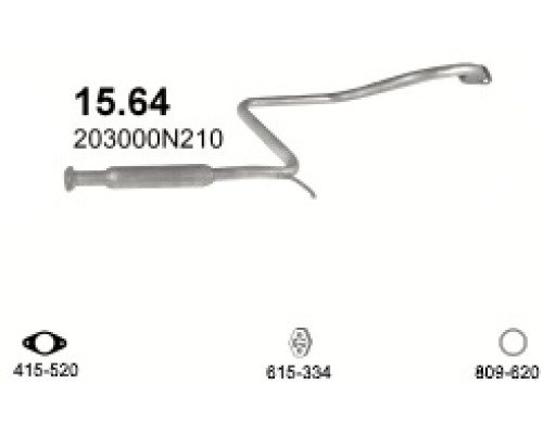 Глушитель средняя часть Nissan Almera