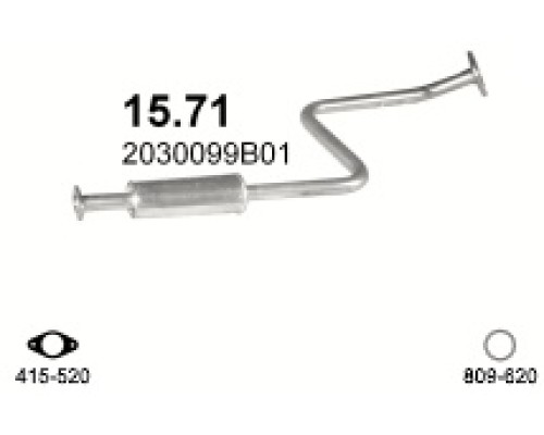 Глушитель средняя часть Nissan Micra