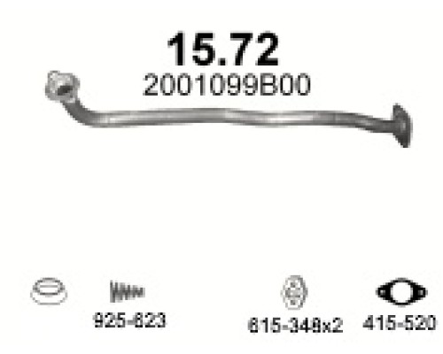 Труба выхлопная Nissan Micra