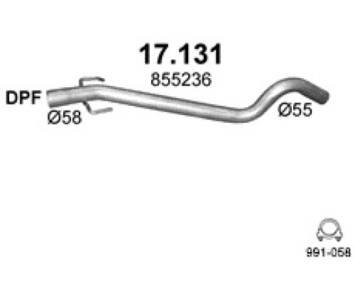 Труба выхлопная Opel Astra H